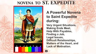 NOVENA TO SAINT EXPEDITE for Urgent Cases [upl. by Akinehc276]