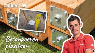 Betonpoeren plaatsen stellen en uitlijnen [upl. by Knute7]