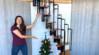 DIY Loft Staircase  Installation and First Impressions [upl. by Lleksah]