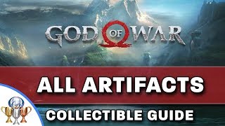 God of War  All 45 Artifacts Collectibles Locations  Curator Trophy Guide [upl. by Aleafar96]