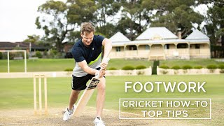 Footwork  Top Tips  Cricket HowTo  Steve Smith Cricket Academy [upl. by Ahtanoj]