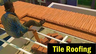 How is Tile Roofing done Clay roof tiles  A2Z Construction details [upl. by Bohner599]