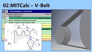 VBelt Calculation and Design MITCalc02 [upl. by Severson439]