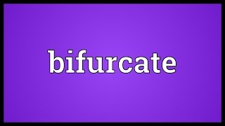 Bifurcate Meaning [upl. by Ayimat]