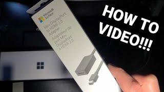 How to setup Microsoft Surface Mini Display port to HDMI 20 Adapter [upl. by Gisela787]