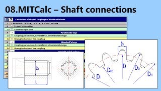 Shaft Connection  Involite Spline Calculation and Design MITCalc08 [upl. by Bettzel]