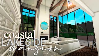 Bloxburg  Coastal Lakeside Mansion  750k  Architecture Series House Build [upl. by Doloritas]