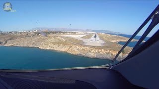 Airbus A220 Pilots View Lovely Heraklion Landing Crete Greece AirClips [upl. by Caputto687]