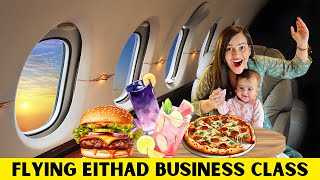 Our Dream Etihad Business Class Flight to Abu DHABI 😮 [upl. by Losiram161]