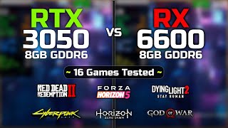 RX 6600 vs RTX 3050  16 Games Tested [upl. by Ryter]