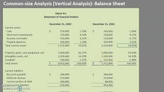 Commonsize Analysis Vertical Analysis Balance Sheet [upl. by Akzseinga]