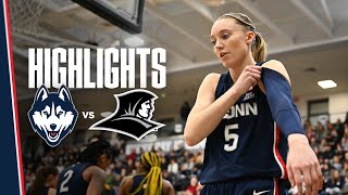 HIGHLIGHTS  10 UConn Women’s Basketball at Providence [upl. by Irrabaj859]