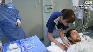 Central Venous Catheter Insertion Demonstration [upl. by Locin]