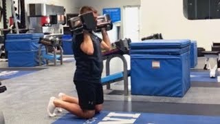 FullKneeling Dumbbell Overhead Press [upl. by Valerye853]