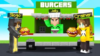 Opening JELLY’S FOOD TRUCK In MINECRAFT [upl. by Aleek]