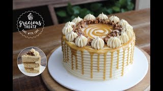 Ultimate Eggless Butterscotch Cake Recipe  Butterscotch Sauce  Praline Recipe [upl. by Ecirpac]