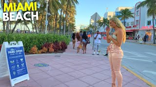 4K Miami Beach Walk South Beach Miami FL [upl. by Eliathan]