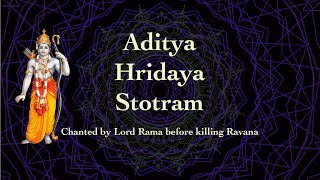 Aditya Hrudayam Stotram Full With Lyrics  आदित्य हृदयम  Powerful Mantra From Ramayana  Mantra [upl. by Derward890]