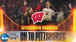 Wisconsin v Nebraska Quarterfinal of the 2019 NCAA womens volleyball tournament [upl. by Nivi]