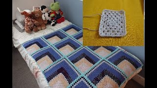 3D Mitred Granny Square CAL  Central Grey Square 1 Ep 2 [upl. by Raddy]