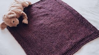 HOW TO KNIT A BABY BLANKET  EASY TUTORIAL  CJ Design By Daniis Ways [upl. by Adan450]