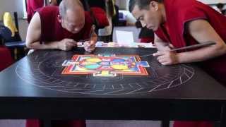 Tibetan Monks Create Sand Mandala at Clark College in Vancouver WA [upl. by Glass]