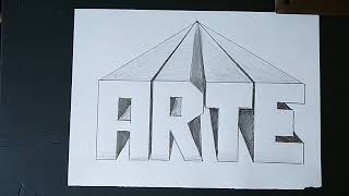 Como dibujar LETRAS 3D con punto de fuga en perspectiva [upl. by Youngman]