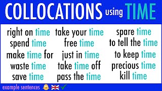 19 Collocation Words with TIME used in Daily English Conversations  FLUENT ENGLISH [upl. by Ahk]