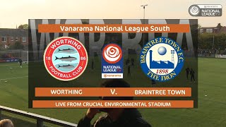 Highlights  Worthing v Braintree Town [upl. by Odnala850]