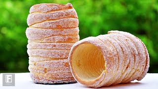 Super Soft Homemade Chimney Cake Recipe Kürtőskalács [upl. by Gehlbach]