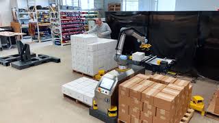 Universal Robots Palletizer  Cobots  ONExia Inc [upl. by Ofori]