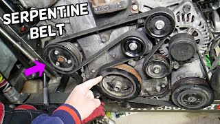 SERPENTINE BELT REPLACEMENT REMOVAL KIA SORENTO KIA SPORTAGE [upl. by Ellerret]