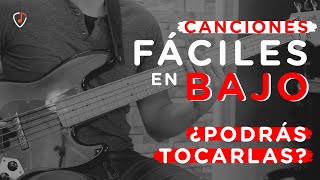 Las 7 Canciones MÁS FÁCILES EN EL BAJO  Ideal para Principiantes [upl. by Ledah705]