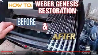 WEBER GENESIS GRILL RESTORATION EASY amp INEXPENSIVE [upl. by Eeclehc984]