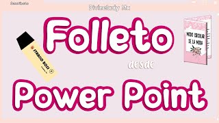 COMO HACER UN FOLLETO CREATIVO EN POWER POINT DIPTICO [upl. by Yrevi538]