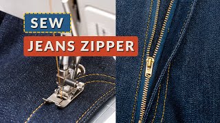 Sew a Perfect Jeans Zipper Easy StepbyStep Tutorial [upl. by Onivag]