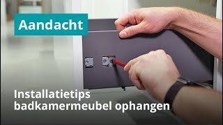 Badkamermeubel ophangen  Installatie tips [upl. by Wittie418]