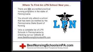 LPN Schools in PA  A Guide To Pennsylvania LPN Programs [upl. by Rehpotsihrc]