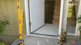 Jeld Wen Front Door Installation  Really crappy products and craftsmanship PART 1 [upl. by Halihs]