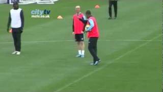 SKILL Robinho in training for Manchester City [upl. by Otnicaj]