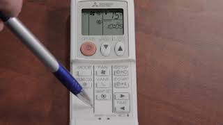 How to Use the Mitsubishi Ductless Remote  Simple Remote Basic Functions [upl. by Cressida85]