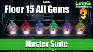 Luigis Mansion 3  Floor 15 All Gems Location Master Suite [upl. by Eceinwahs586]