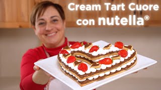 CREAM TART CUORE CON NUTELLA® Ricetta Facile  Fatto in Casa da Benedetta [upl. by Vincenty]