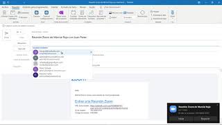 Zoom  Cómo programar una reunion Zoom desde Outlook [upl. by Engud187]
