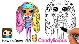 How to Draw a Fashionista Girl  LOL Surprise Candylicious Fashion Doll [upl. by Eintirb137]