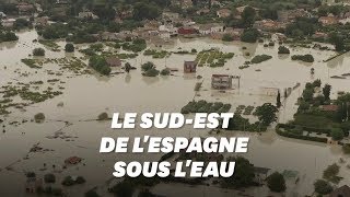 Les images des inondations en Espagne qui ont fait plusieurs morts [upl. by Deva]