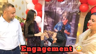 Surprise engagement on 1 million subscriber party 😍 [upl. by Ruskin]