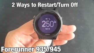 Forerunner 945935 How to Restart or Power Down 2 Ways [upl. by Yrebmik]