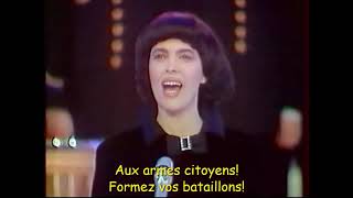 La Marseillaise  Mireille Mathieu  lyrics [upl. by Anaer]