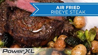 Juicy Air Fried Ribeye Steak I PowerXL Vortex Air Fryer Recipes [upl. by Ayihsa]